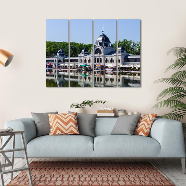 Historic Building in Budapest Canvas Wall Art-4 Horizontal-Gallery Wrap-34" x 24"-Tiaracle