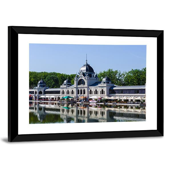 Historic Building in Budapest Panoramic Canvas Wall Art-1 Piece-36" x 12"-Tiaracle