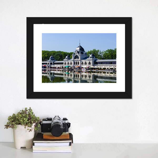 Historic Building in Budapest Panoramic Canvas Wall Art-1 Piece-36" x 12"-Tiaracle