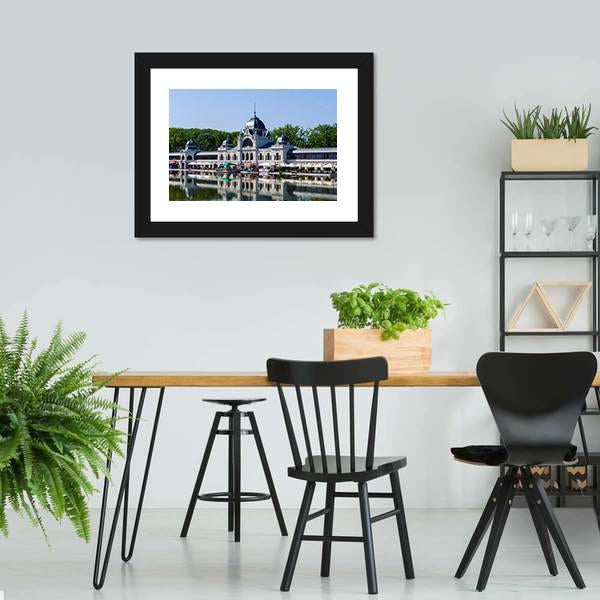 Historic Building in Budapest Panoramic Canvas Wall Art-1 Piece-36" x 12"-Tiaracle