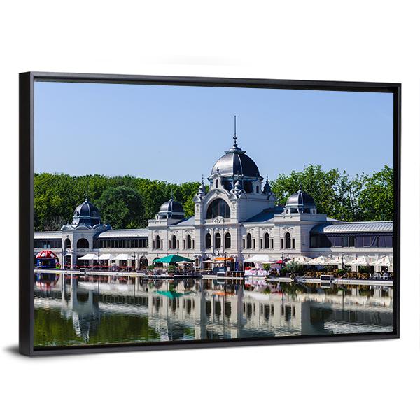 Historic Building in Budapest Panoramic Canvas Wall Art-1 Piece-36" x 12"-Tiaracle