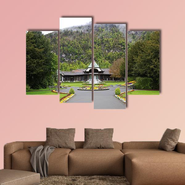 Casino Kursaal In Interlaken Canvas Wall Art-4 Pop-Gallery Wrap-50" x 32"-Tiaracle
