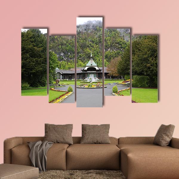 Casino Kursaal In Interlaken Canvas Wall Art-5 Pop-Gallery Wrap-47" x 32"-Tiaracle