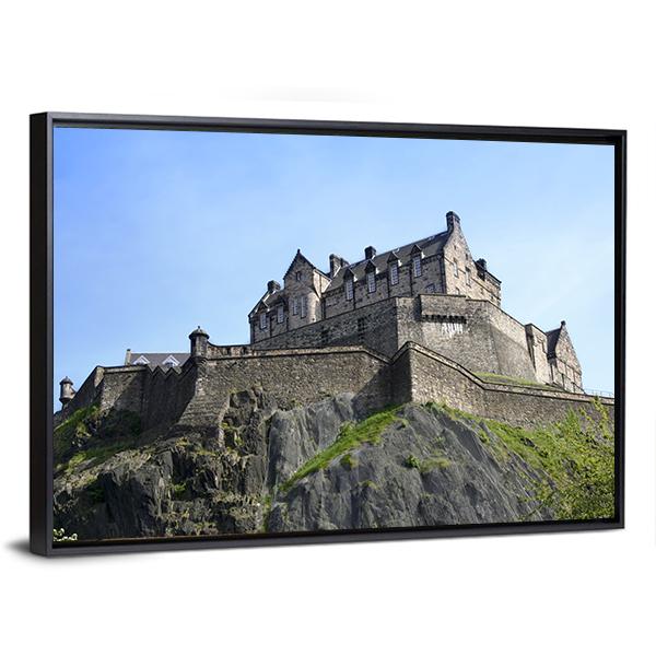 Historic Edinburgh Castle Canvas Wall Art-3 Horizontal-Gallery Wrap-25" x 16"-Tiaracle