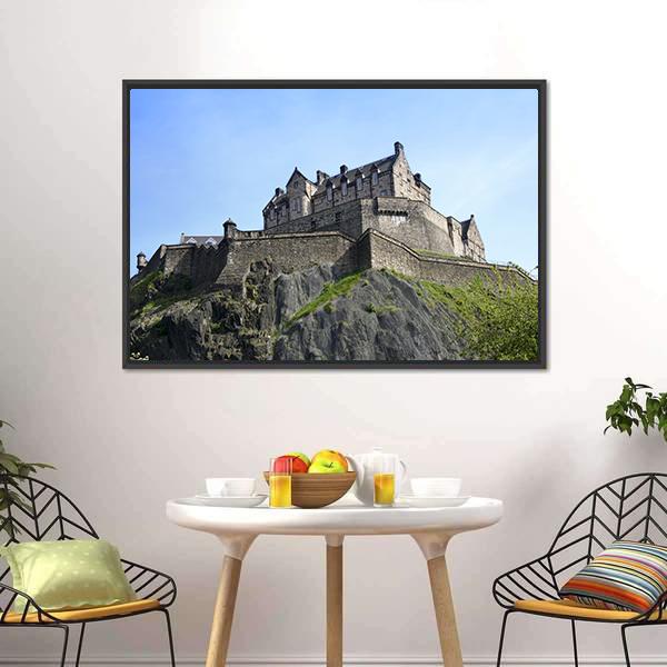 Historic Edinburgh Castle Canvas Wall Art-5 Horizontal-Gallery Wrap-22" x 12"-Tiaracle