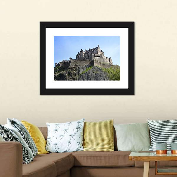 Historic Edinburgh Castle Canvas Wall Art-5 Horizontal-Gallery Wrap-22" x 12"-Tiaracle