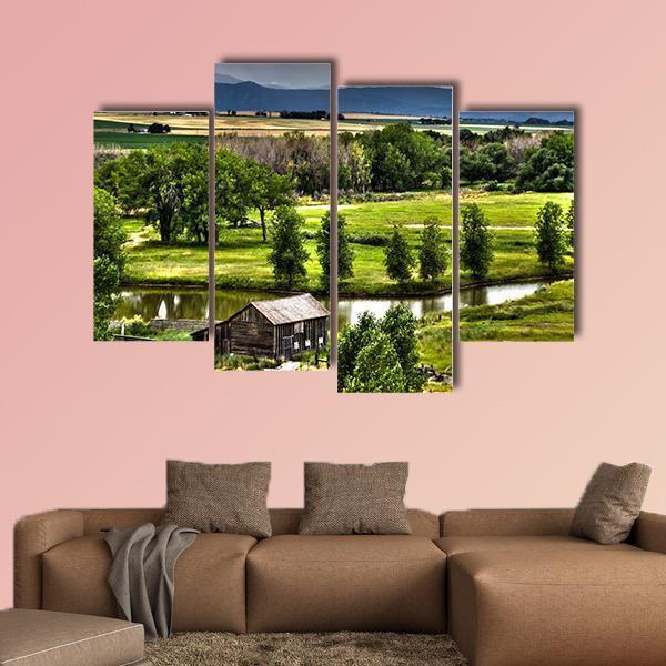 Historic Family Homestead Canvas Wall Art-4 Pop-Gallery Wrap-50" x 32"-Tiaracle