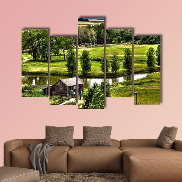 Historic Family Homestead Canvas Wall Art-5 Pop-Gallery Wrap-47" x 32"-Tiaracle
