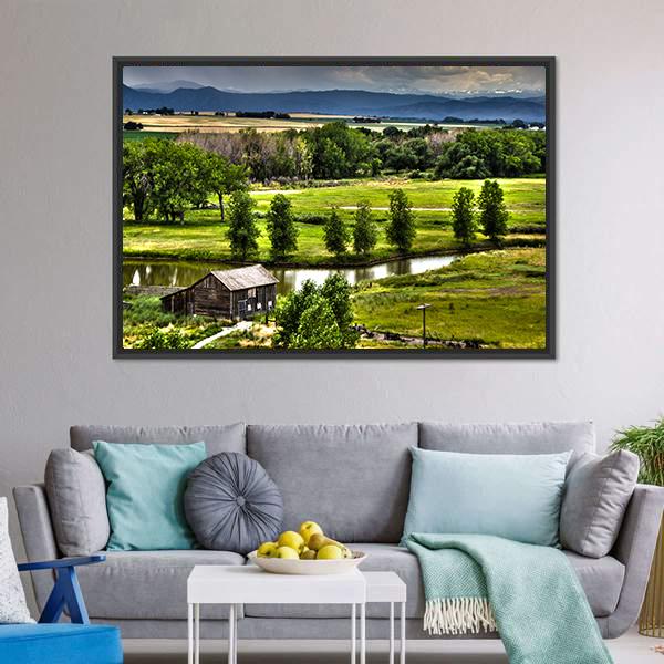 Historic Family Homestead Canvas Wall Art-3 Horizontal-Gallery Wrap-25" x 16"-Tiaracle