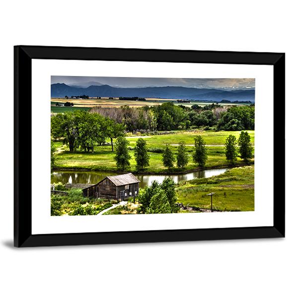 Historic Family Homestead Panoramic Canvas Wall Art-1 Piece-36" x 12"-Tiaracle