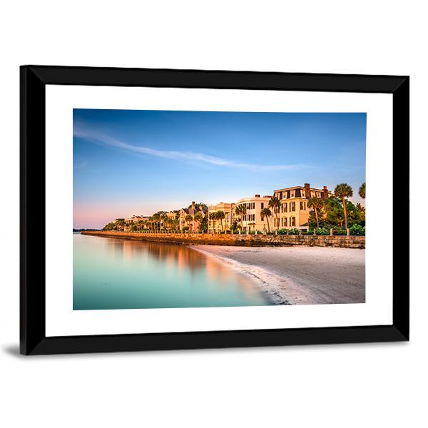 Historic Homes In Charleston Canvas Wall Art-3 Horizontal-Gallery Wrap-25" x 16"-Tiaracle