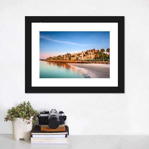 Historic Homes In Charleston Canvas Wall Art-1 Piece-Framed Print-20" x 16"-Tiaracle
