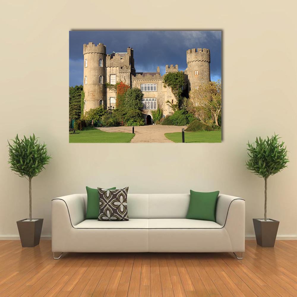 Historic Malahide Castle In Dublin Ireland Canvas Wall Art-1 Piece-Gallery Wrap-36" x 24"-Tiaracle
