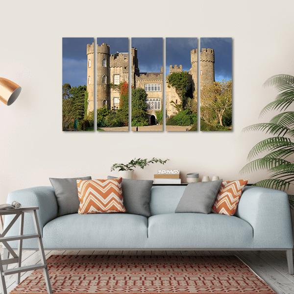 Historic Malahide Castle In Dublin Ireland Canvas Wall Art-5 Horizontal-Gallery Wrap-22" x 12"-Tiaracle