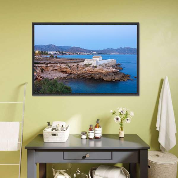 Historic Marrana Baths Spain Canvas Wall Art-1 Piece-Floating Frame-24" x 16"-Tiaracle