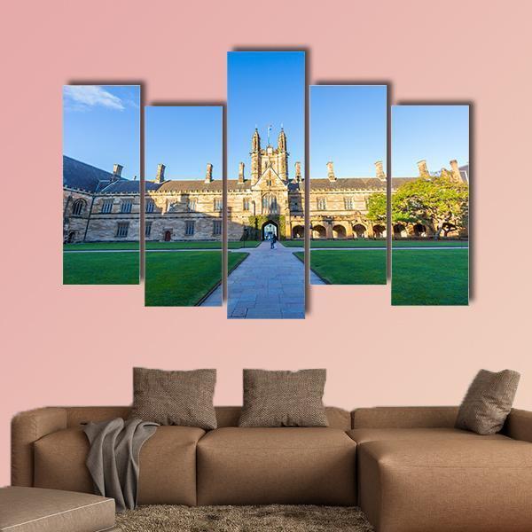 Quadrant Building At Sydney Canvas Wall Art-5 Pop-Gallery Wrap-47" x 32"-Tiaracle