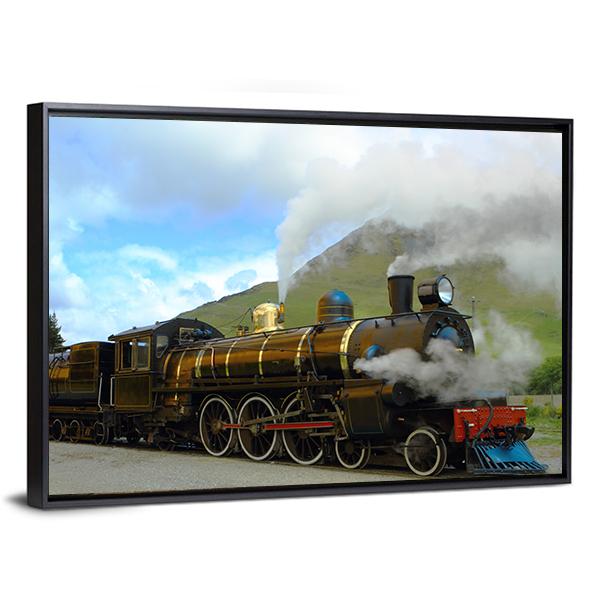 Historic Steam Train Canvas Wall Art-5 Horizontal-Gallery Wrap-22" x 12"-Tiaracle