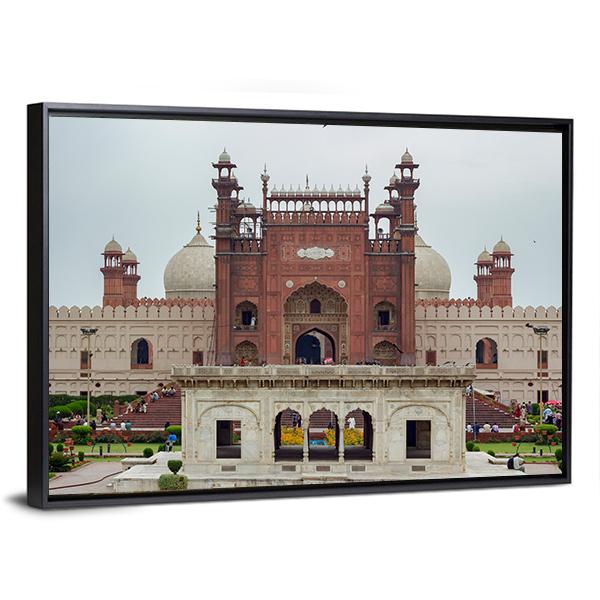 Historical Badshahi Mosque Canvas Wall Art-3 Horizontal-Gallery Wrap-25" x 16"-Tiaracle