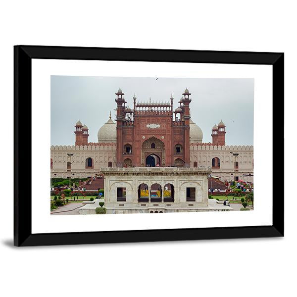 Historical Badshahi Mosque Canvas Wall Art-3 Horizontal-Gallery Wrap-25" x 16"-Tiaracle