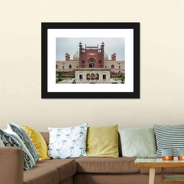 Historical Badshahi Mosque Canvas Wall Art-3 Horizontal-Gallery Wrap-25" x 16"-Tiaracle