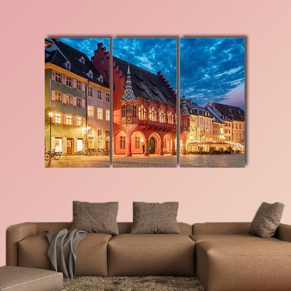 Historical Merchants Hall Canvas Wall Art-3 Horizontal-Gallery Wrap-25" x 16"-Tiaracle