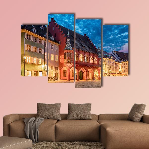 Historical Merchants Hall Canvas Wall Art-4 Pop-Gallery Wrap-50" x 32"-Tiaracle