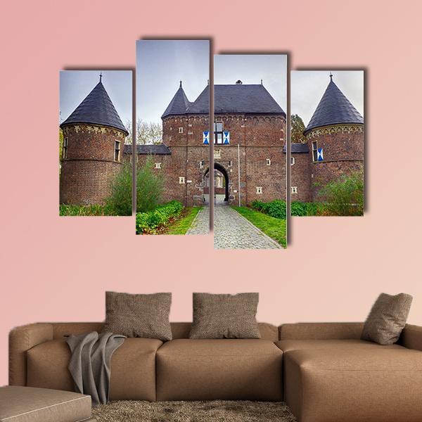 Castle In Vondern Canvas Wall Art-4 Pop-Gallery Wrap-50" x 32"-Tiaracle