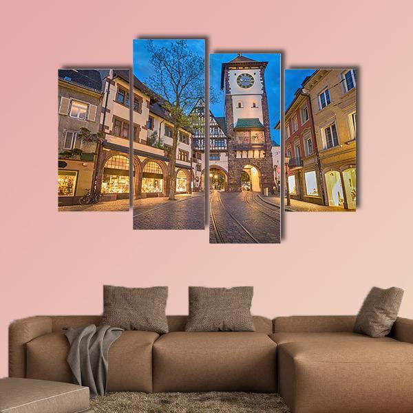 City Gate At Dusk Germany Canvas Wall Art-4 Pop-Gallery Wrap-50" x 32"-Tiaracle