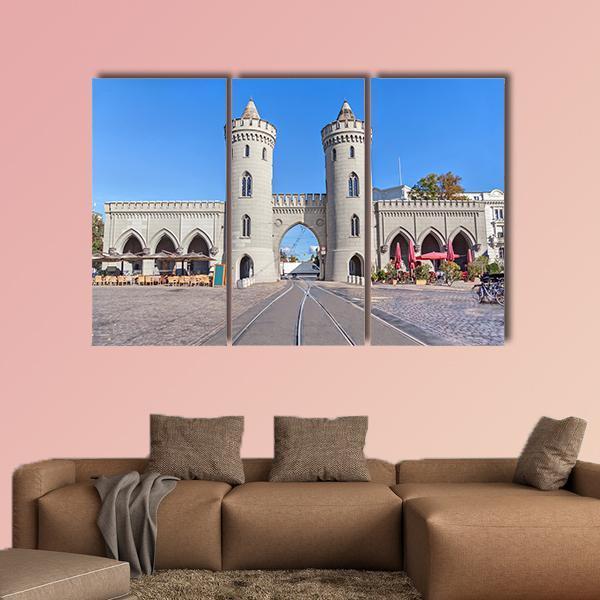 City Gate In Potsdam Canvas Wall Art-3 Horizontal-Gallery Wrap-25" x 16"-Tiaracle