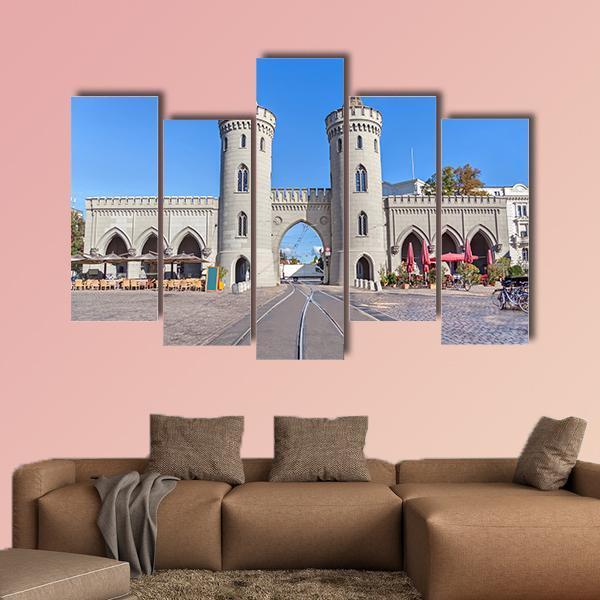 City Gate In Potsdam Canvas Wall Art-5 Pop-Gallery Wrap-47" x 32"-Tiaracle