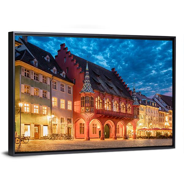 Historical Merchants Hall Canvas Wall Art-3 Horizontal-Gallery Wrap-25" x 16"-Tiaracle