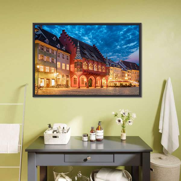 Historical Merchants Hall Canvas Wall Art-1 Piece-Floating Frame-24" x 16"-Tiaracle