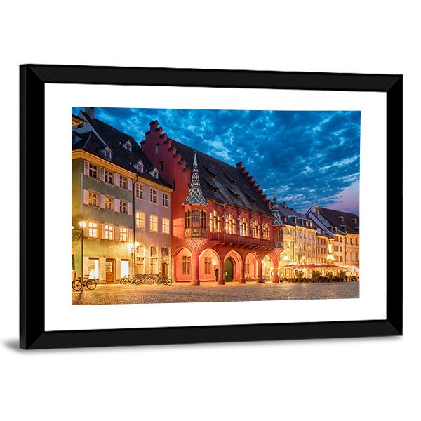 Historical Merchants Hall Canvas Wall Art-3 Horizontal-Gallery Wrap-25" x 16"-Tiaracle