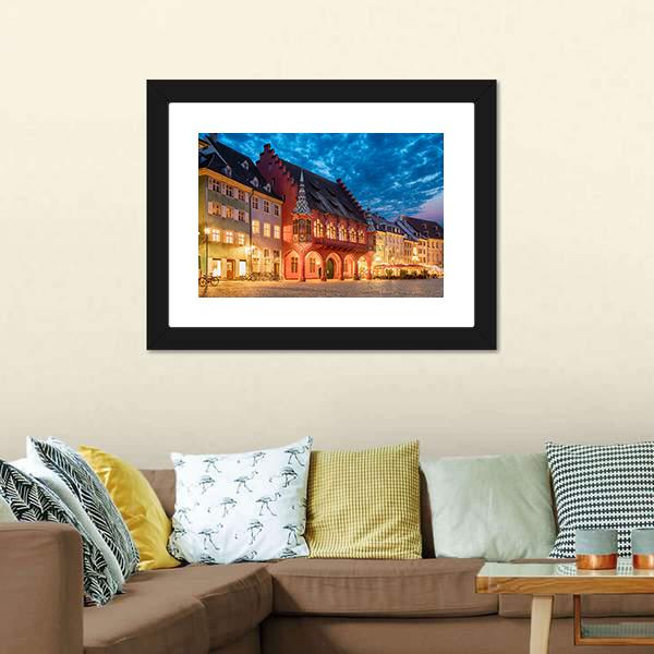 Historical Merchants Hall Canvas Wall Art-3 Horizontal-Gallery Wrap-25" x 16"-Tiaracle