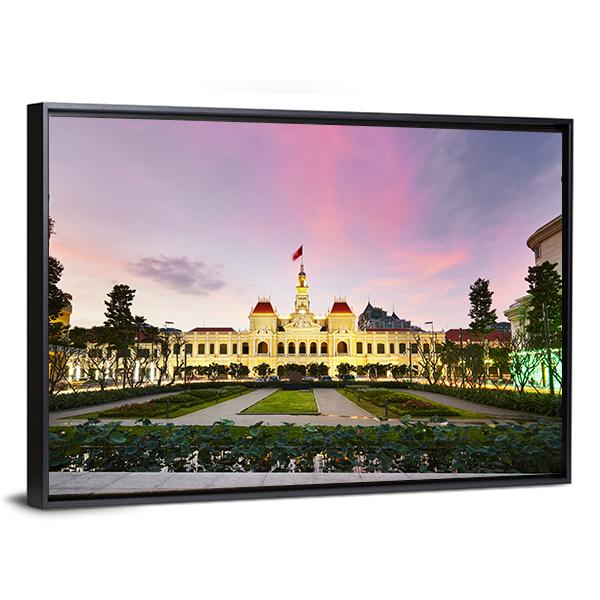Ho Chi Minh City Hall Canvas Wall Art-3 Horizontal-Gallery Wrap-25" x 16"-Tiaracle