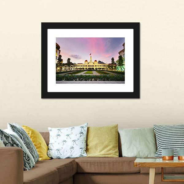 Ho Chi Minh City Hall Canvas Wall Art-3 Horizontal-Gallery Wrap-25" x 16"-Tiaracle