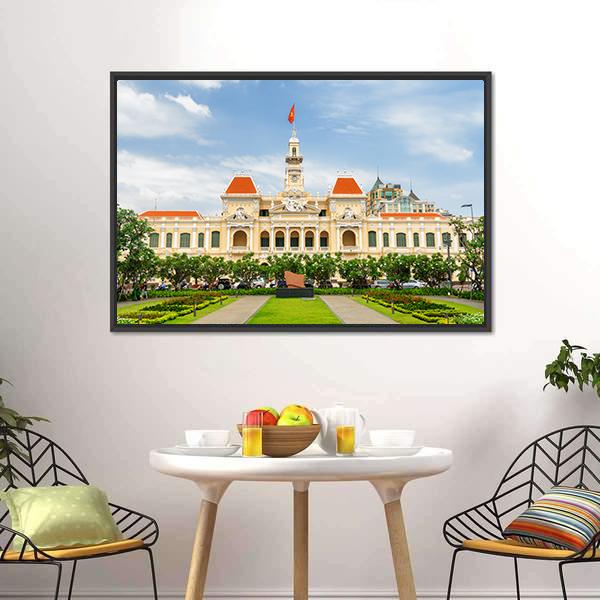 Ho Chi Minh City Hall Vietnam Canvas Wall Art-3 Horizontal-Gallery Wrap-25" x 16"-Tiaracle