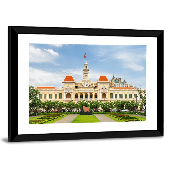 Ho Chi Minh City Hall Vietnam Canvas Wall Art-3 Horizontal-Gallery Wrap-25" x 16"-Tiaracle