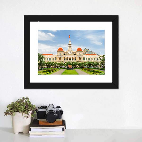 Ho Chi Minh City Hall Vietnam Canvas Wall Art-3 Horizontal-Gallery Wrap-25" x 16"-Tiaracle