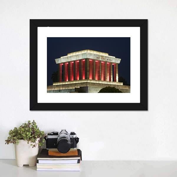 Ho Chi Minh Mausoleum Canvas Wall Art-1 Piece-Framed Print-20" x 16"-Tiaracle