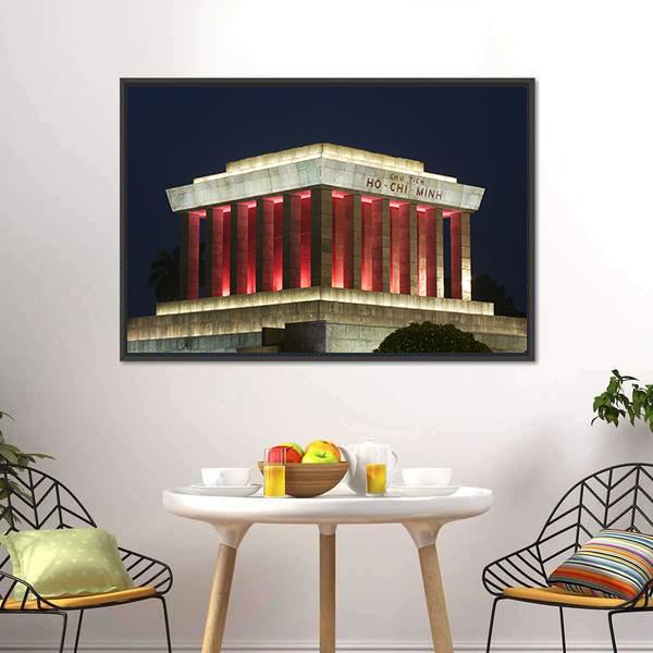 Ho Chi Minh Mausoleum Canvas Wall Art-3 Horizontal-Gallery Wrap-25" x 16"-Tiaracle
