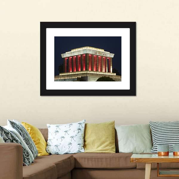 Ho Chi Minh Mausoleum Canvas Wall Art-3 Horizontal-Gallery Wrap-25" x 16"-Tiaracle