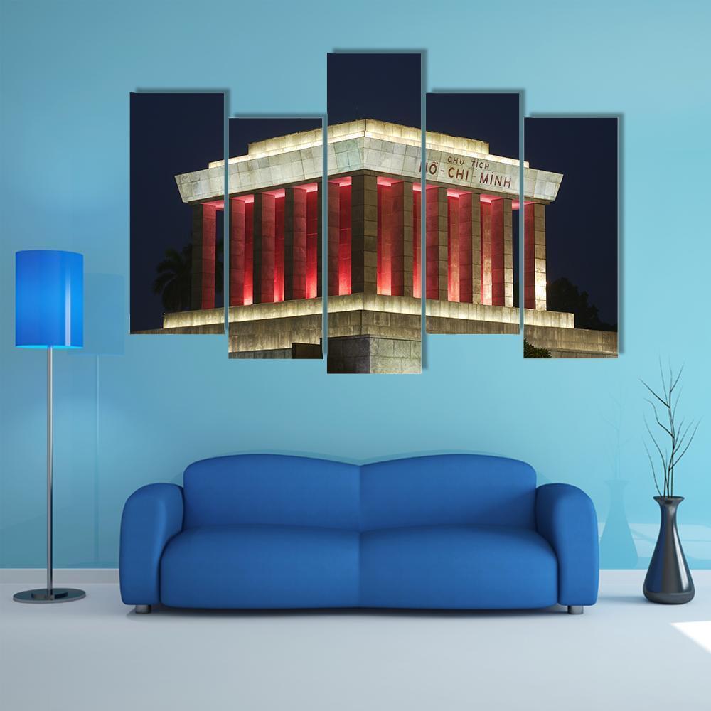 Ho Chi Minh Mausoleum Canvas Wall Art-5 Pop-Gallery Wrap-47" x 32"-Tiaracle