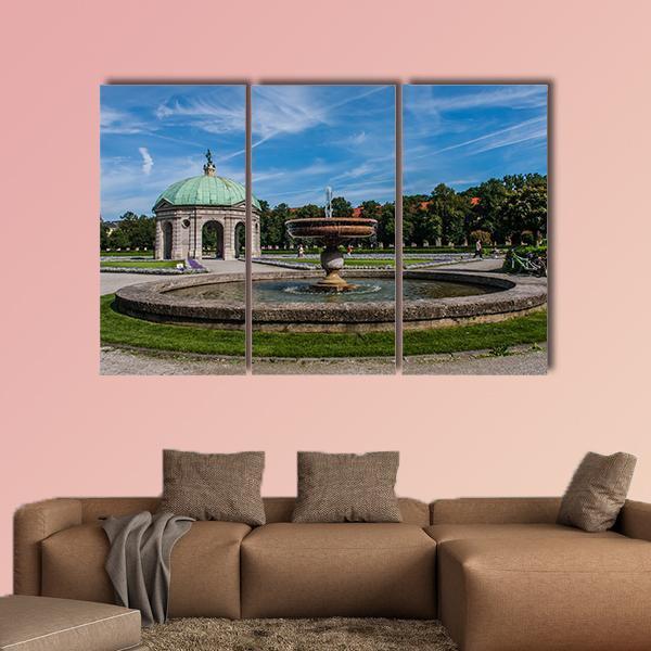 Hofgarten Park Munich Canvas Wall Art-3 Horizontal-Gallery Wrap-37" x 24"-Tiaracle