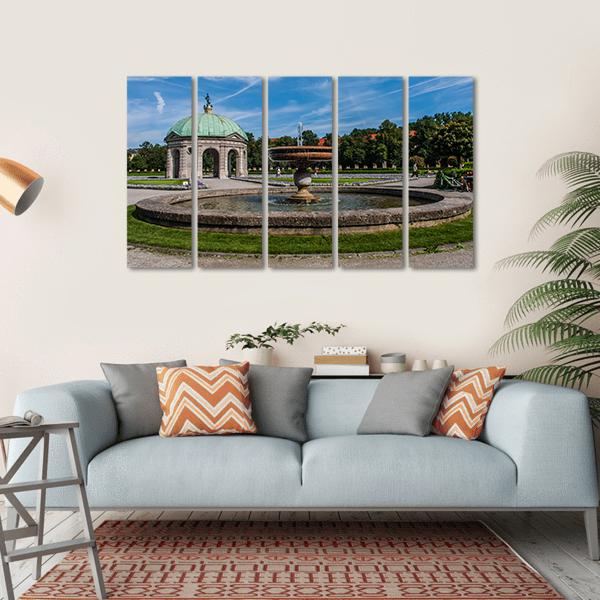 Hofgarten Park Munich Canvas Wall Art-5 Horizontal-Gallery Wrap-22" x 12"-Tiaracle