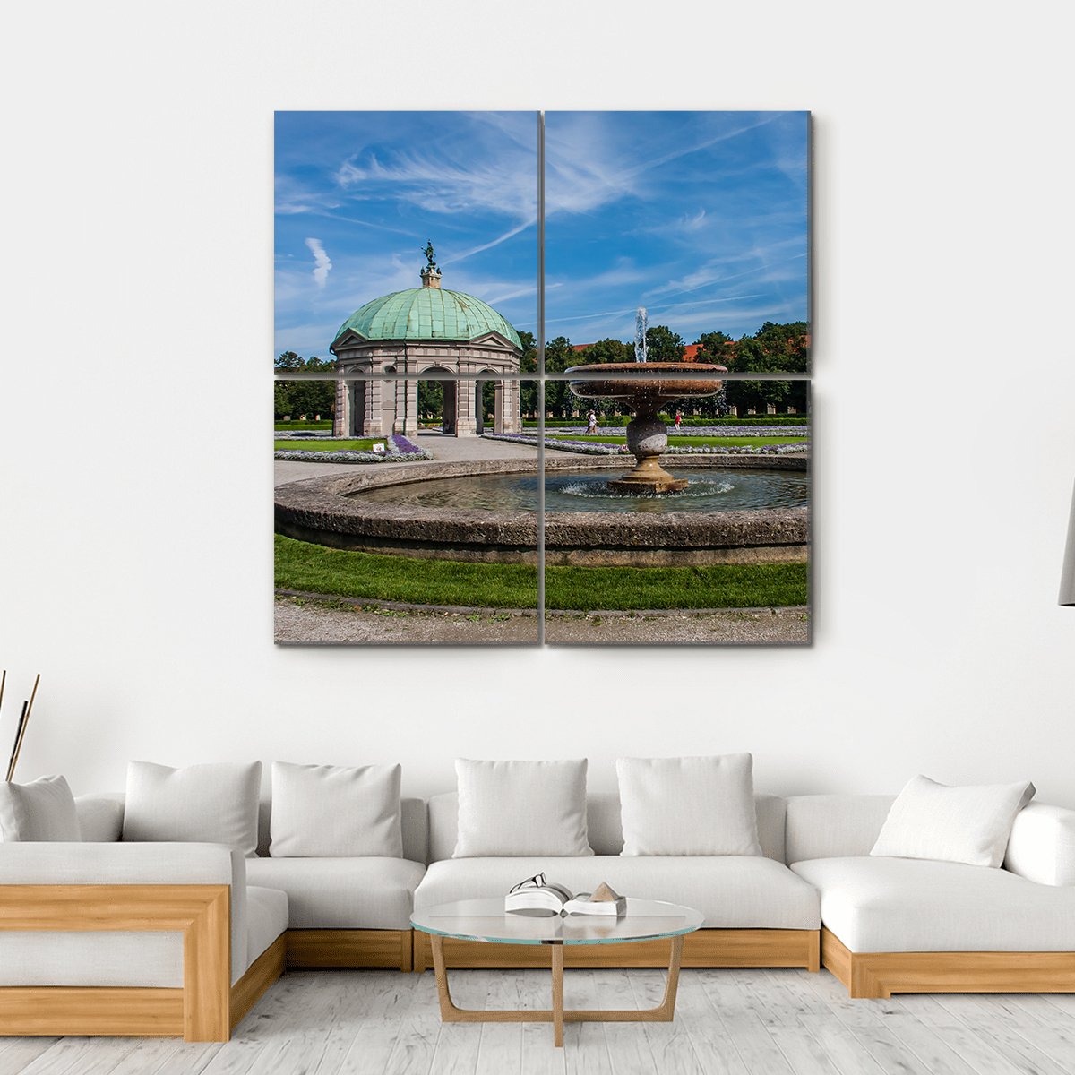 Hofgarten Park Munich Canvas Wall Art-5 Horizontal-Gallery Wrap-22" x 12"-Tiaracle