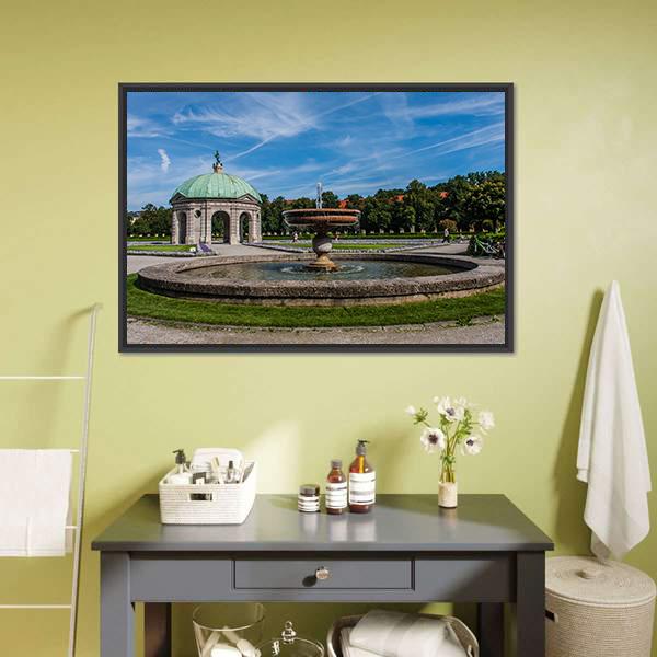 Hofgarten Park Munich Canvas Wall Art-1 Piece-Floating Frame-24" x 16"-Tiaracle