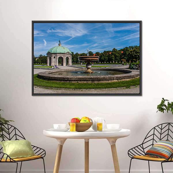 Hofgarten Park Munich Canvas Wall Art-3 Horizontal-Gallery Wrap-25" x 16"-Tiaracle