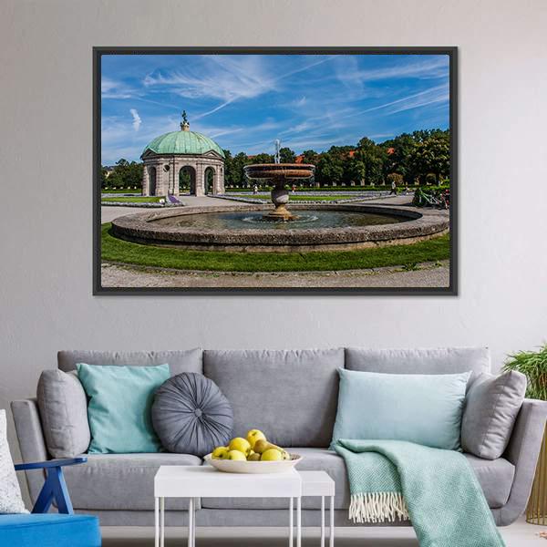 Hofgarten Park Munich Canvas Wall Art-3 Horizontal-Gallery Wrap-25" x 16"-Tiaracle