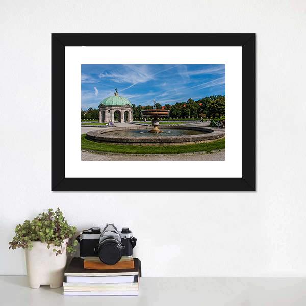 Hofgarten Park Munich Canvas Wall Art-1 Piece-Framed Print-20" x 16"-Tiaracle